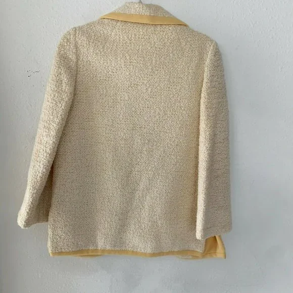 vintage Paris Llilli Ann blazer  yellow tweed size Medium based on measurements - Picture 2 of 7